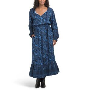 WALKER AND WADE Indigo Multi Alyssa Dress